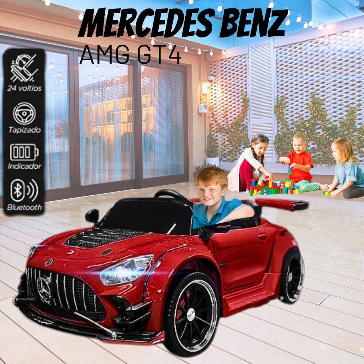 MERCEDES BENZ - Carro a Batería para Niño MERCEDES BENZ AMG GT Rojo