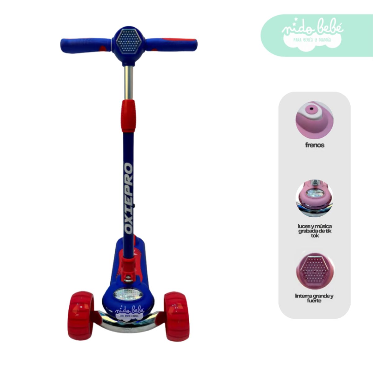 GENERICO - SCOOTER PARA NIÑO DRAX AZUL Y ROJO