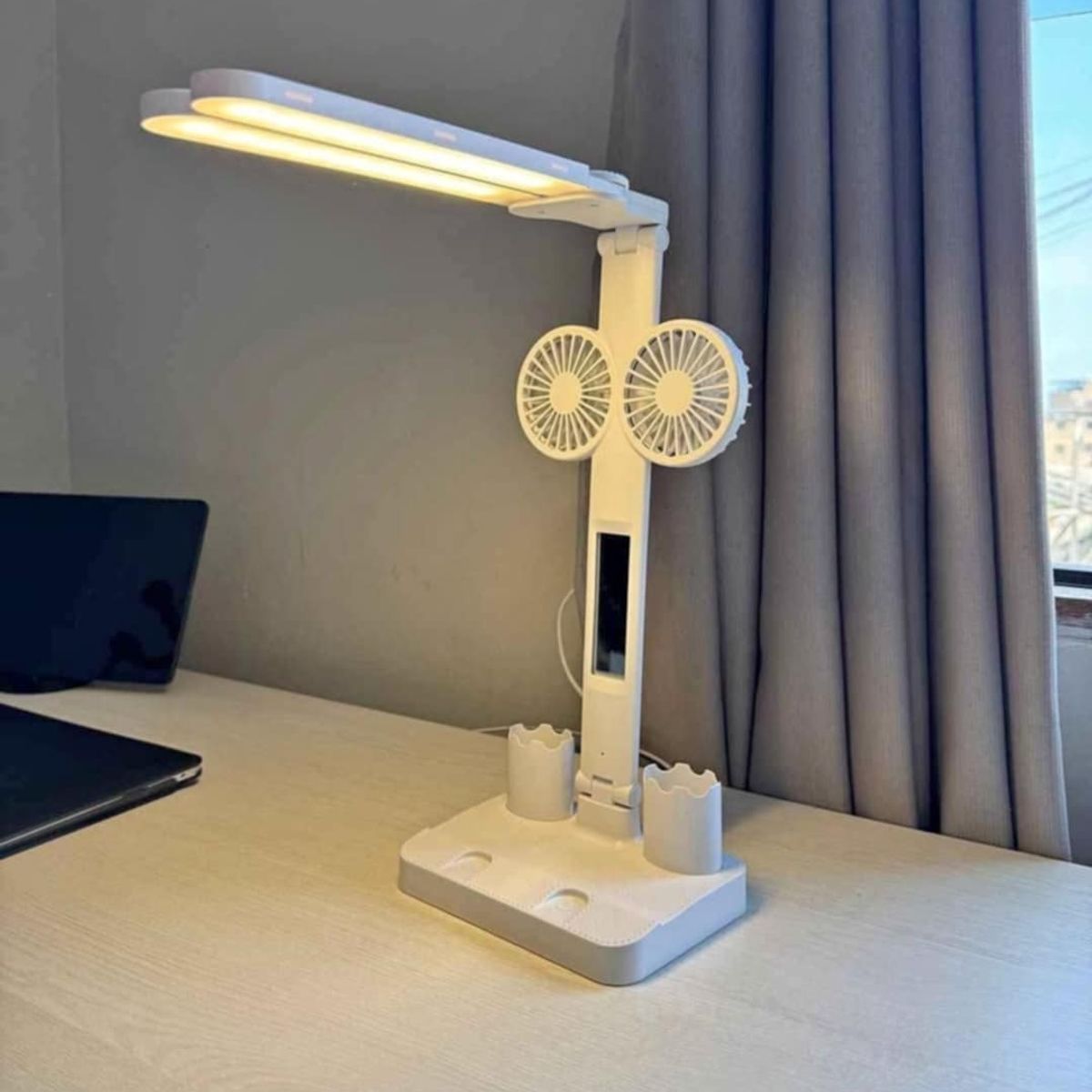 GENERICO - Lampara y Ventilador LED e Escritorio Oficina Lectura de Niños Adultos