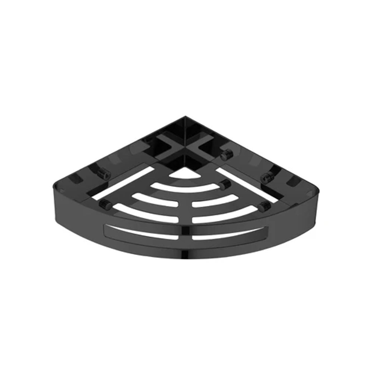 FRATELLI - Esquinero Rectangular en Acero Inoxidable Negro Mate