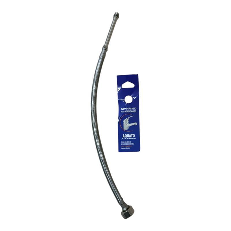 GENERICO - Set de 2 Tubos de Abasto 40cm Acero Inoxidable para Monocomando