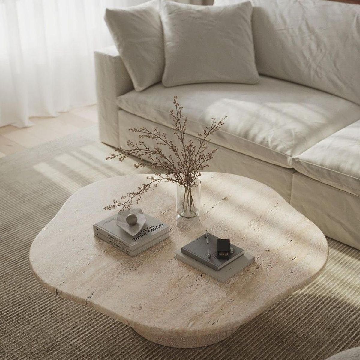 SLATERS PERU - MESA DE CENTRO IRREGULAR DE MARMOL