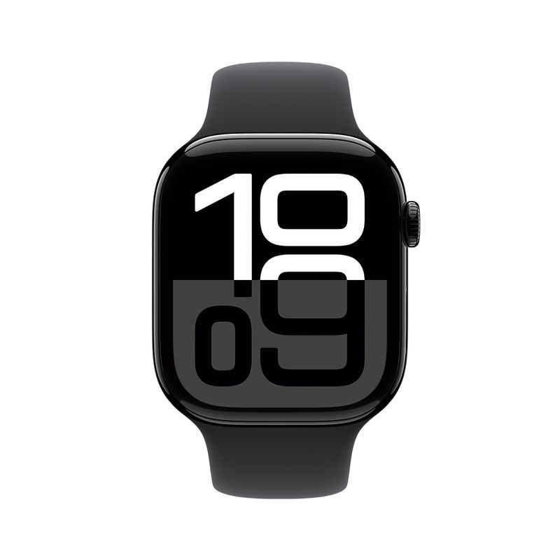 APPLE - Apple Watch Series 10 46mm Gps Sport Band  M/L- Black