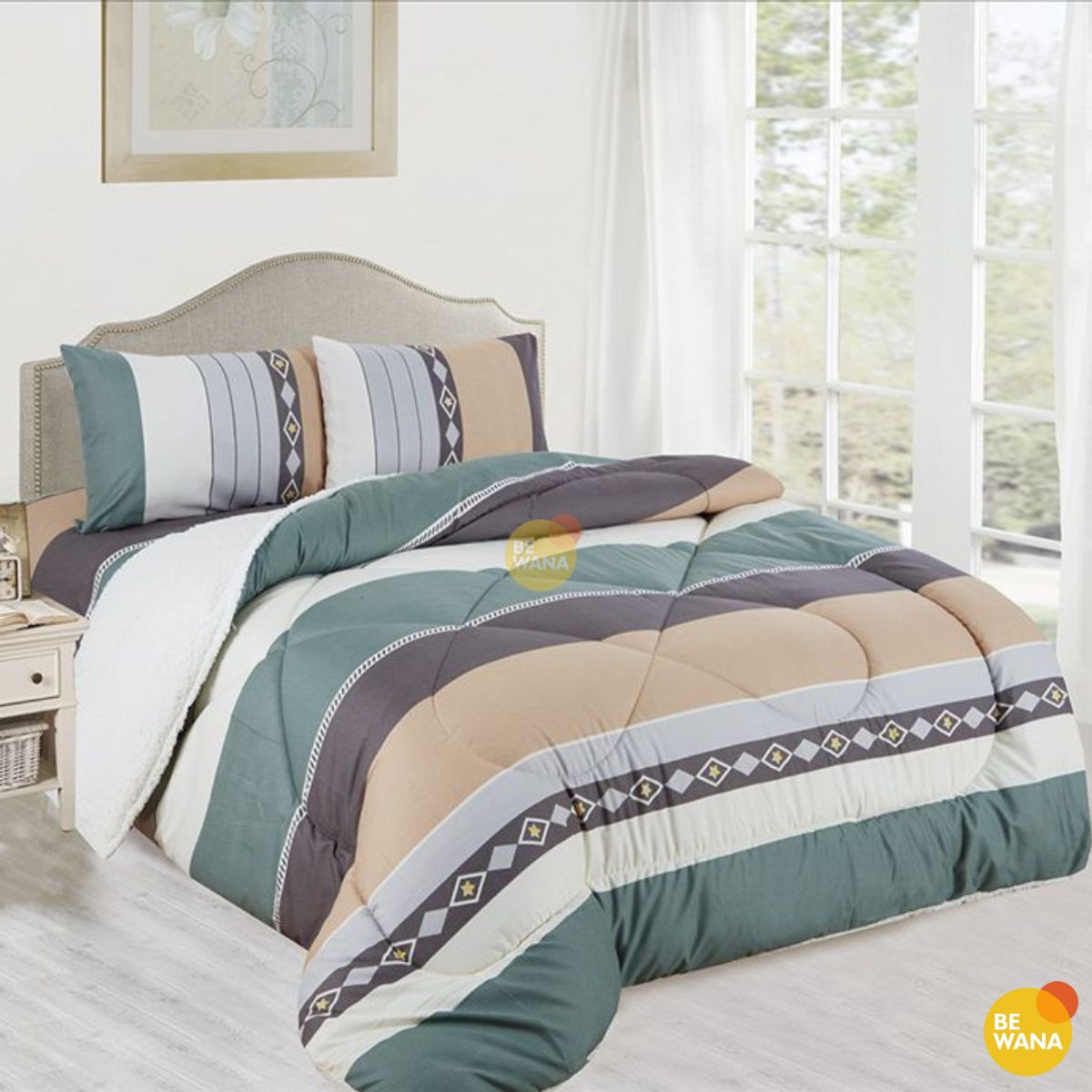 CASATEX - Edredón Tela Hipoalergénico con Carnero KING + Set de Sábanas