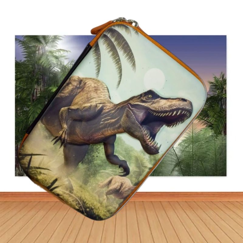 GENERICO - CARTUCHERA GRANDE 3D DINOSAURIO ESCOLAR PARA NIÑOS KAWAII