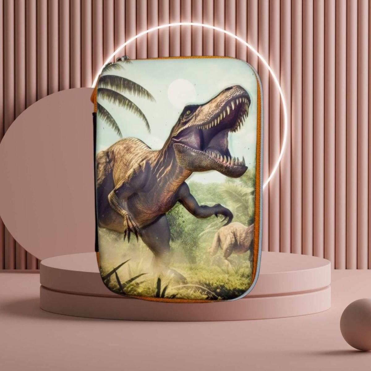 GENERICO - CARTUCHERA GRANDE 3D DINOSAURIO ESCOLAR PARA NIÑOS KAWAII