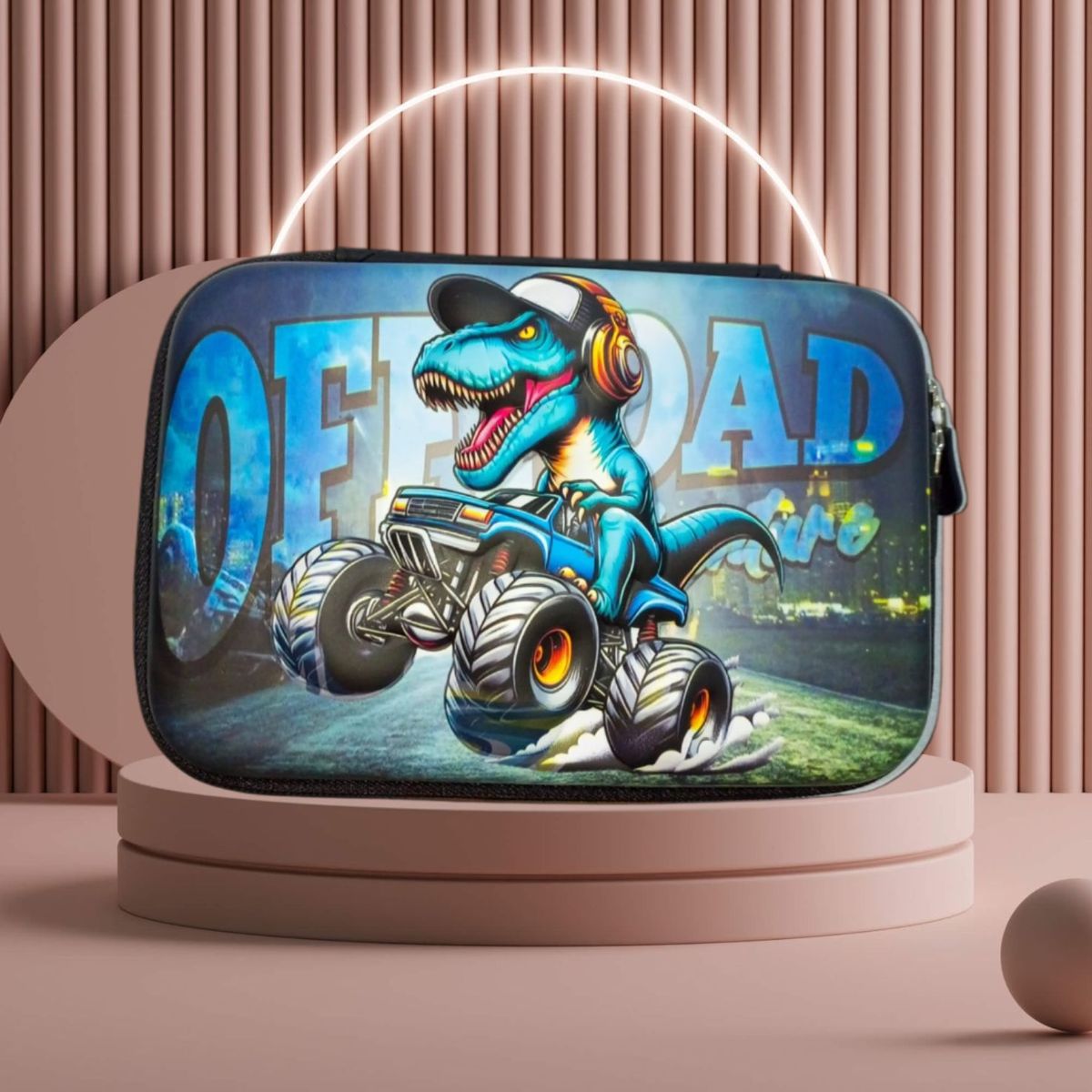 GENERICO - CARTUCHERA GRANDE 3D DINOSAURIO ESCOLAR PARA NIÑOS KAWAII