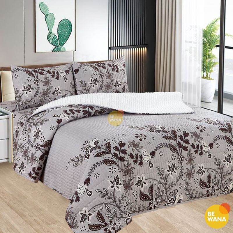 CASATEX - CUBRECAMA Tela Hipoalergénico con Carnero KING + Set de Sábanas