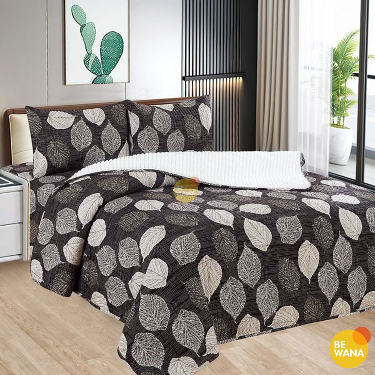 CASATEX - CUBRECAMA Tela Hipoalergénico con Carnero KING + Set de Sábanas