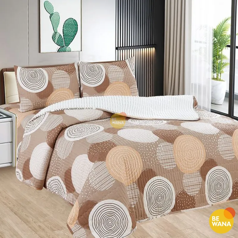 CASATEX - CUBRECAMA Tela Hipoalergénico con Carnero KING + Set de Sábanas