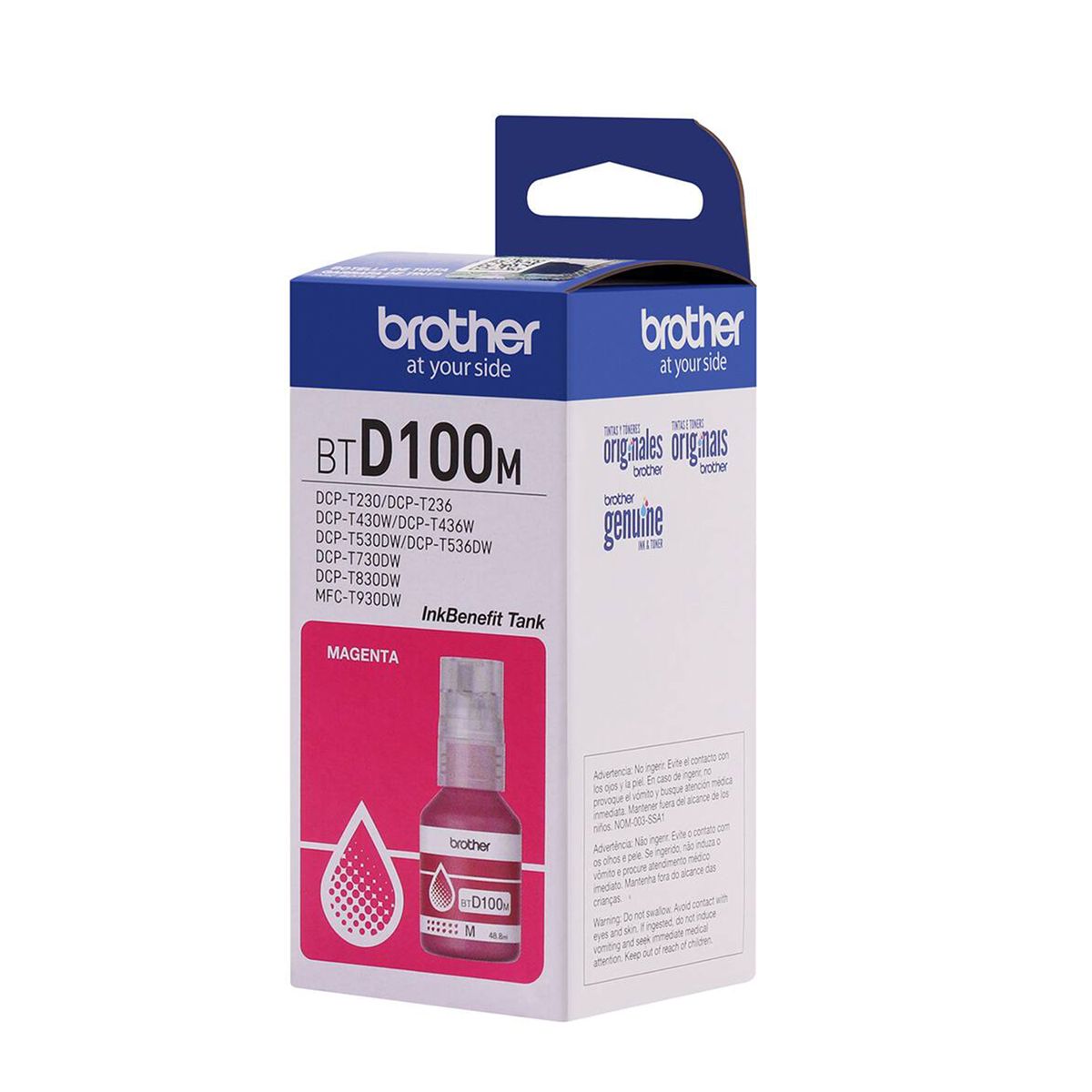 BROTHER - TINTA BROTHER BTD100M MAGENTA DCP-T230430W436W PN BTD100M