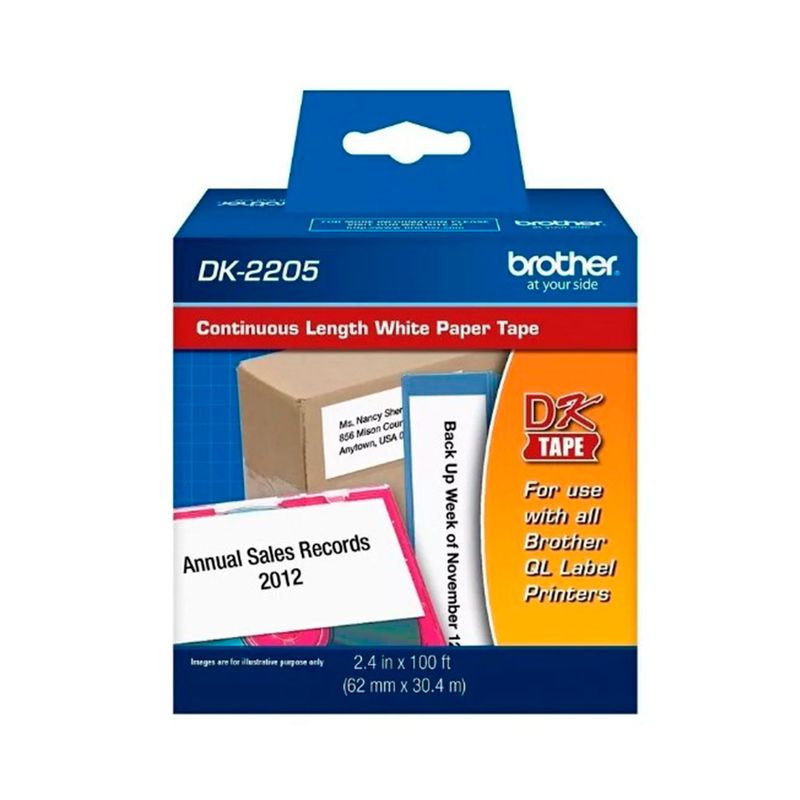 BROTHER - CINTA ETIQ BROTHER ROLLQL-550 62MM X 305MM PN DK-2205