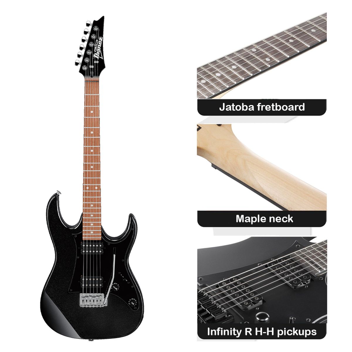 IBANEZ - GIO GRX20 BLACK NIGHT - MARSHALL 10W