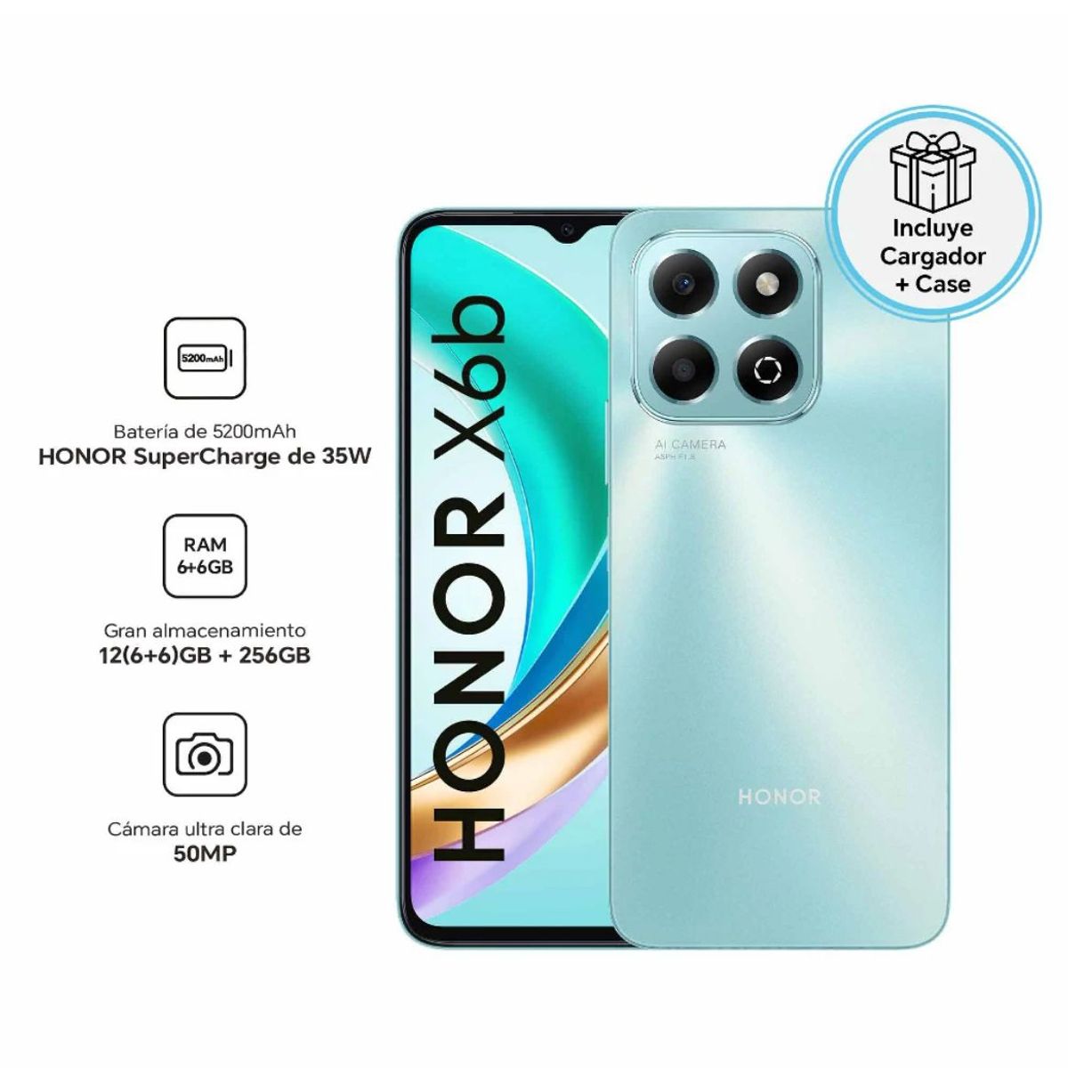 HONOR - Celular Honor X6B  6GB Ram+256GB