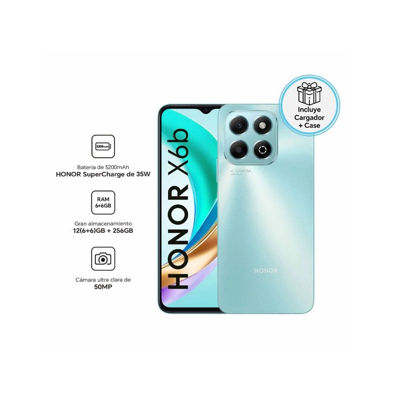 HONOR - Celular Honor X6B  6GB Ram+256GB