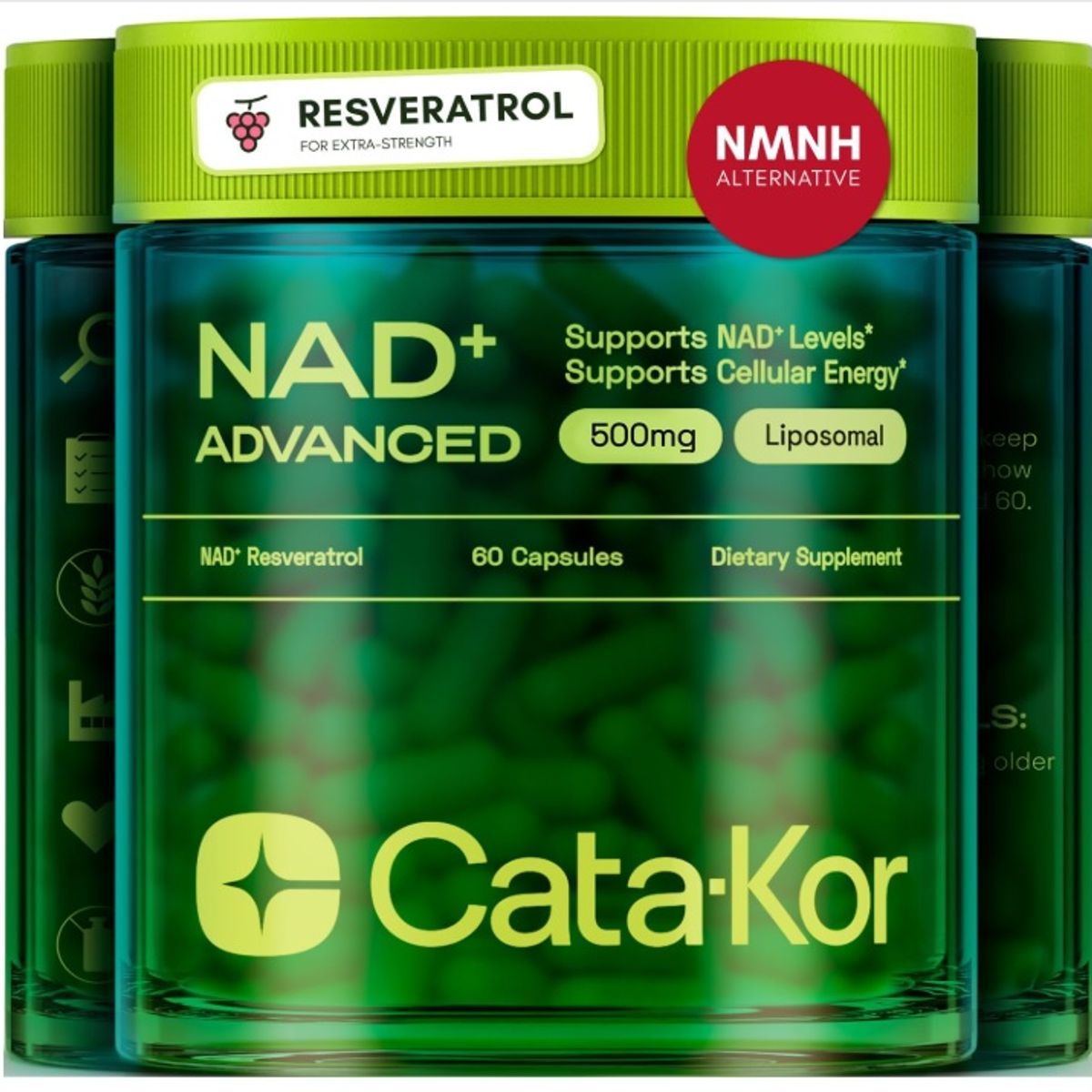 GENERICO - NAD Resveratrol Cata-kor 500 mg - 60 capsulas