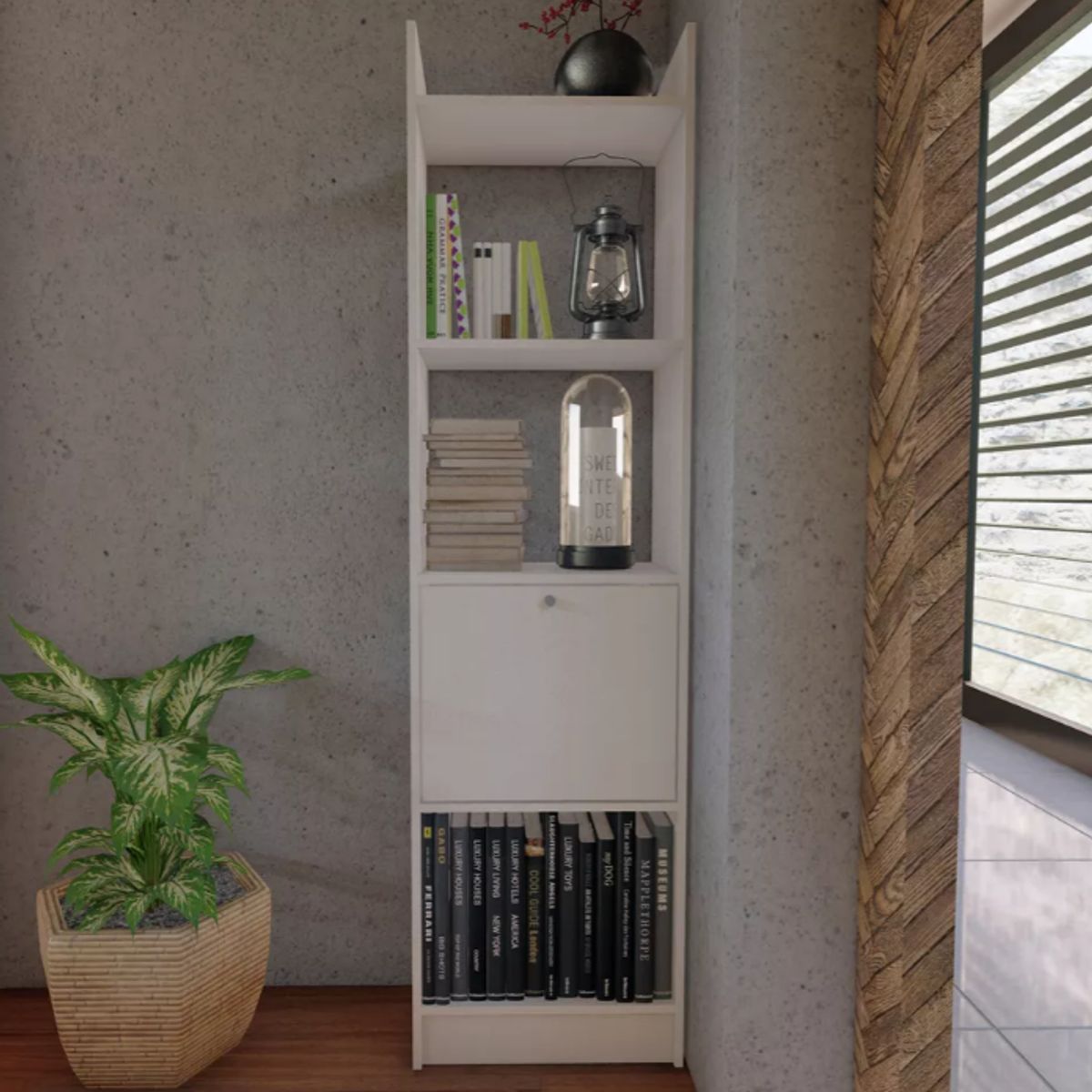 NACION MUEBLES - LIBRERO NACION MUEBLES SPOT COLOR BLANCO