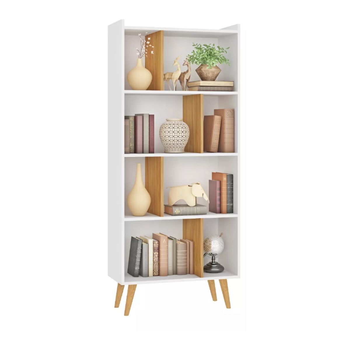 NACION MUEBLES - LIBRERO NACION MUEBLES COMPE COLOR BLANCO