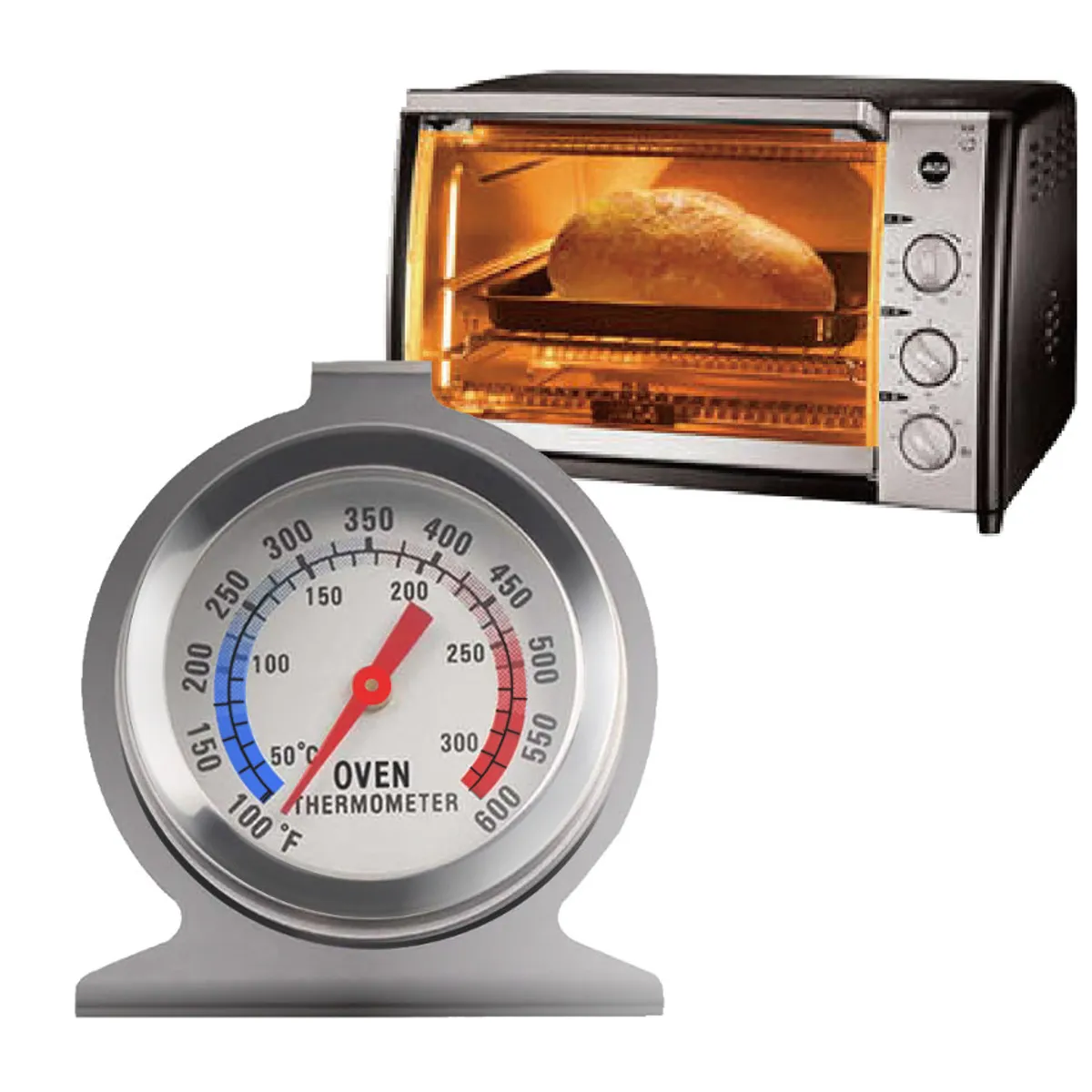 GENERICO - Termómetro De Horno Acero Inoxidable Para Cocina Y Repostería