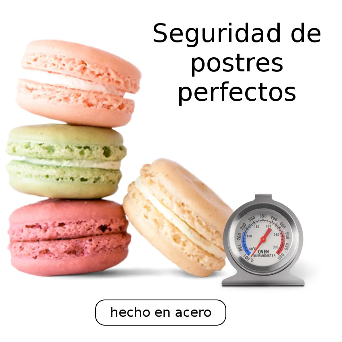 GENERICO - Termómetro De Horno Acero Inoxidable Para Cocina Y Repostería