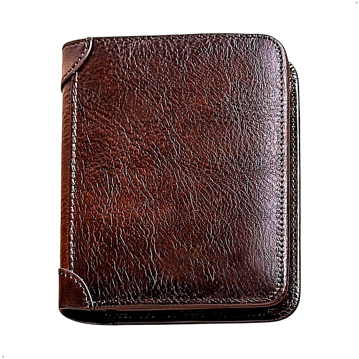 GENERICO - Billetera Clasica Para Hombre Cuero Genuino Con Rfid