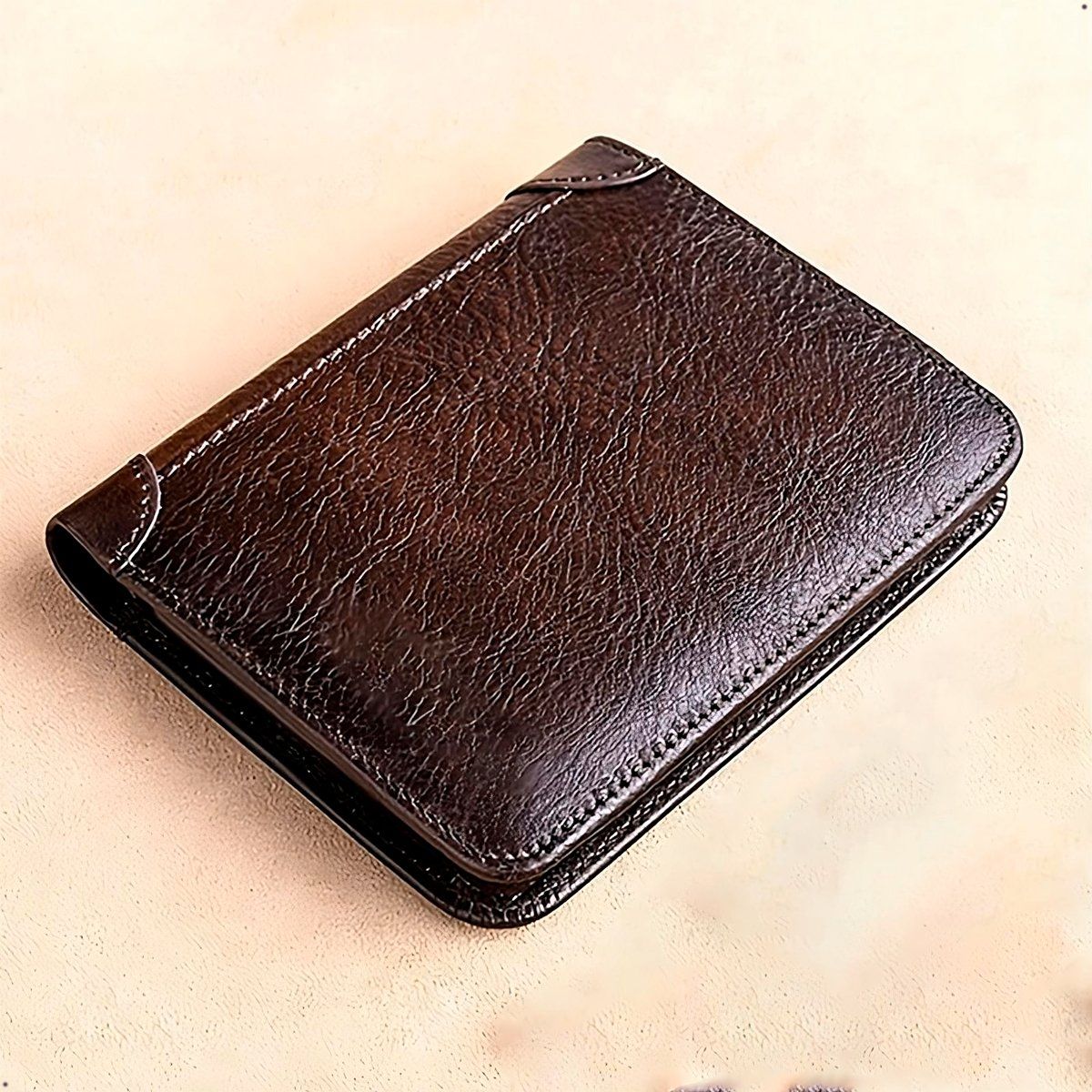 GENERICO - Billetera Clasica Para Hombre Cuero Genuino Con Rfid