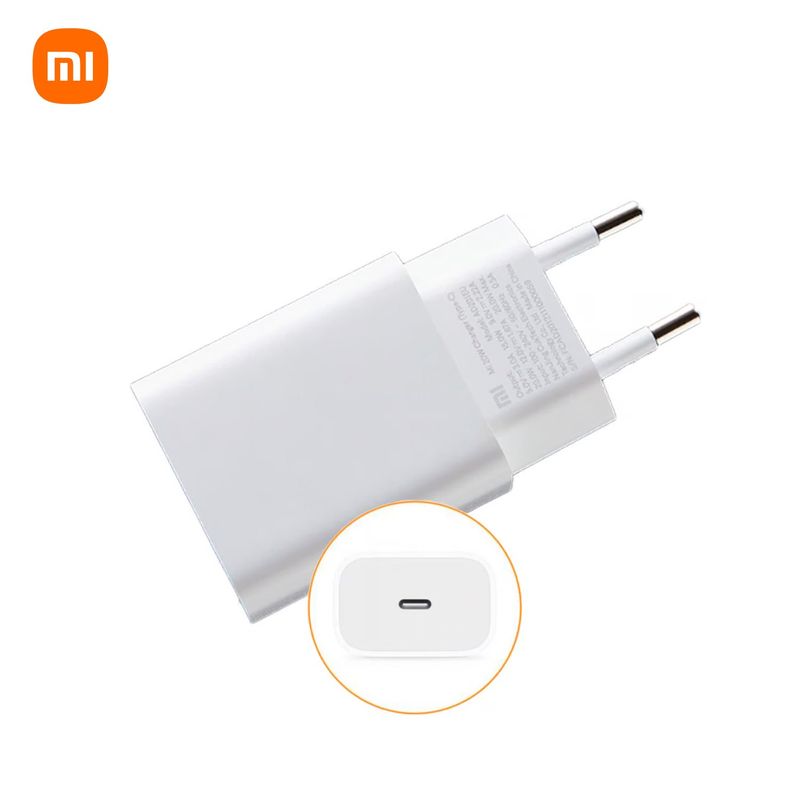 XIAOMI - COMBO CARGADOR XIAOMI TYPE-C 20W+CABLE XIAOMI 1M TYPE-C TO LIGHTNING