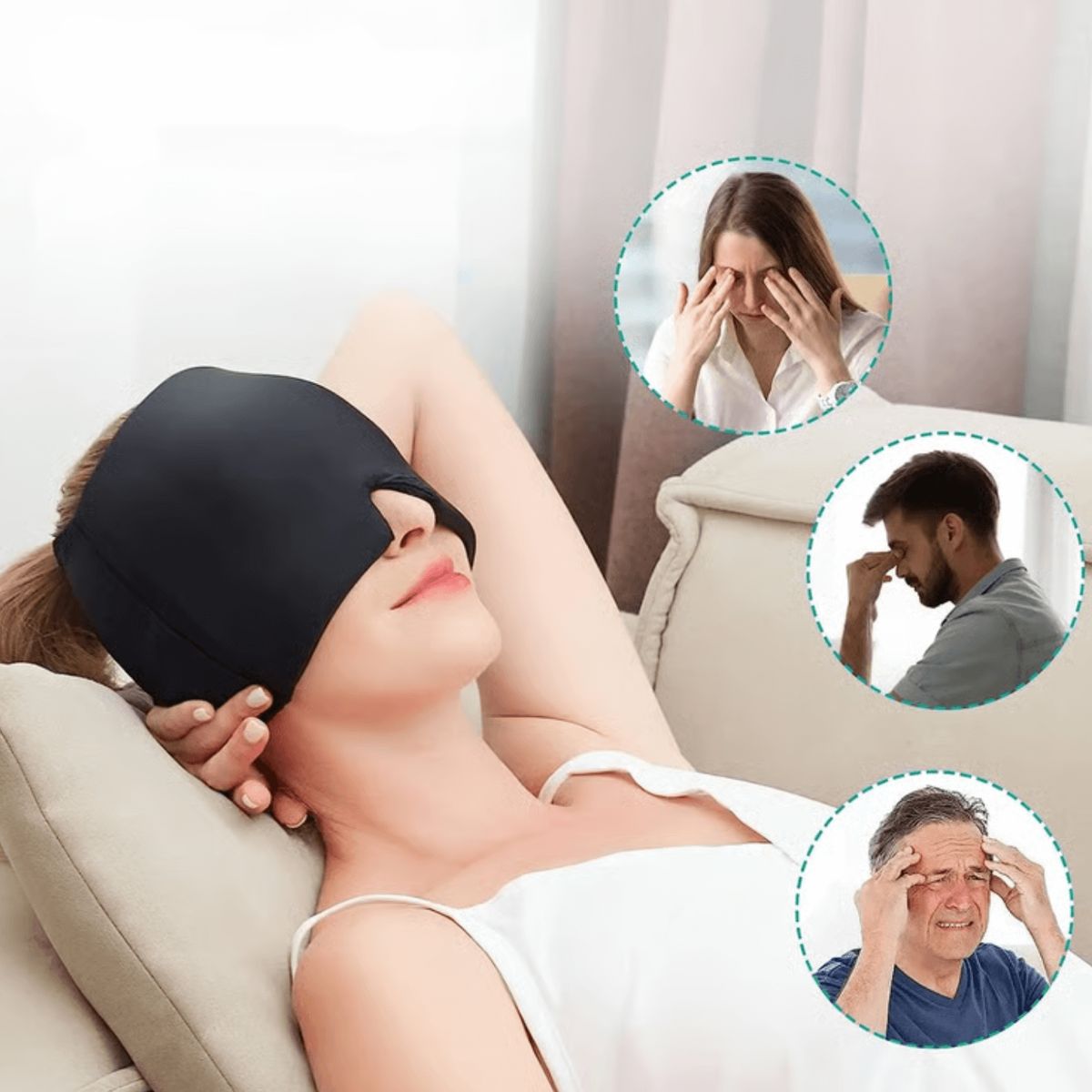 ROHS - Gorro de Gel Anti Migraña Alivio Instantáneo para tu Cabeza