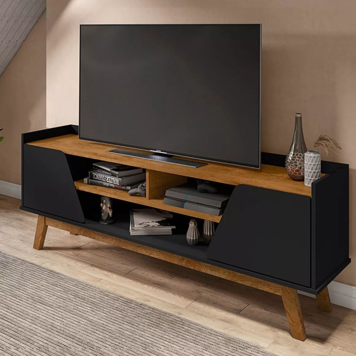 NACION MUEBLES - MUEBLE PARA TV NACION MUEBLES PRINC COLOR NEGRO