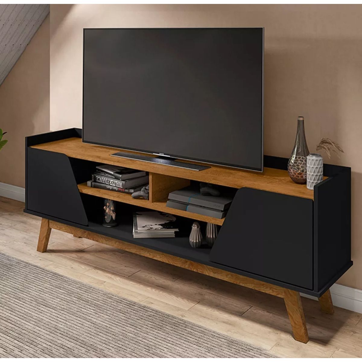 NACION MUEBLES - MUEBLE PARA TV NACION MUEBLES PRINC COLOR NEGRO