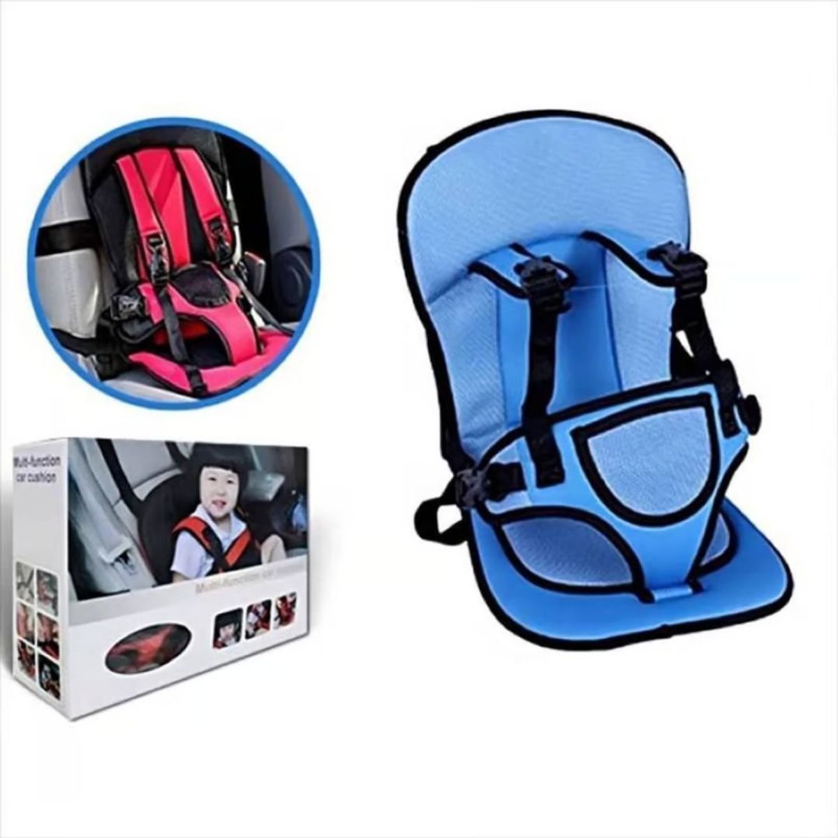 GENERICO - Silla Carro Bebe Seguridad Cinturón Infantil Niños Azul