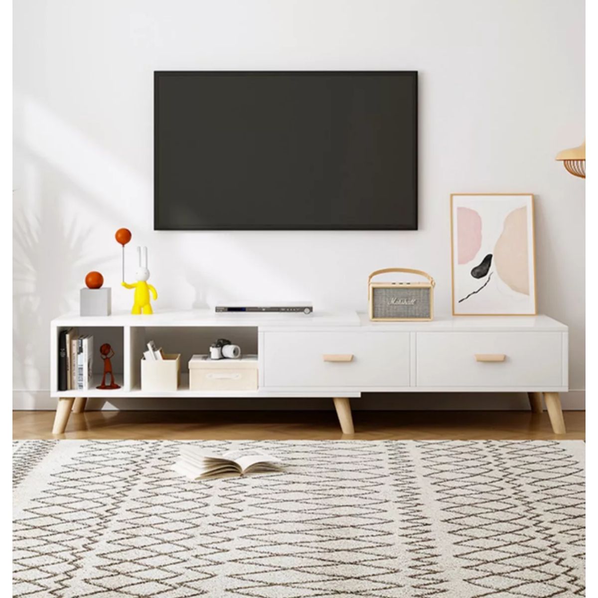 NACION MUEBLES - MUEBLES PARA TV NACION MUEBLES YOU COLOR BLANCO