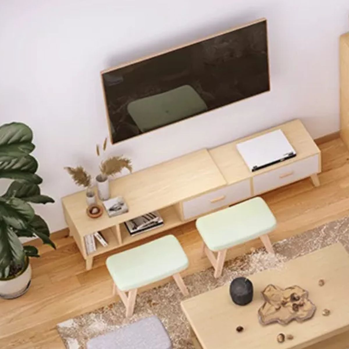 NACION MUEBLES - MUEBLES PARA TV NACION MUEBLES YOU COLOR BLANCO