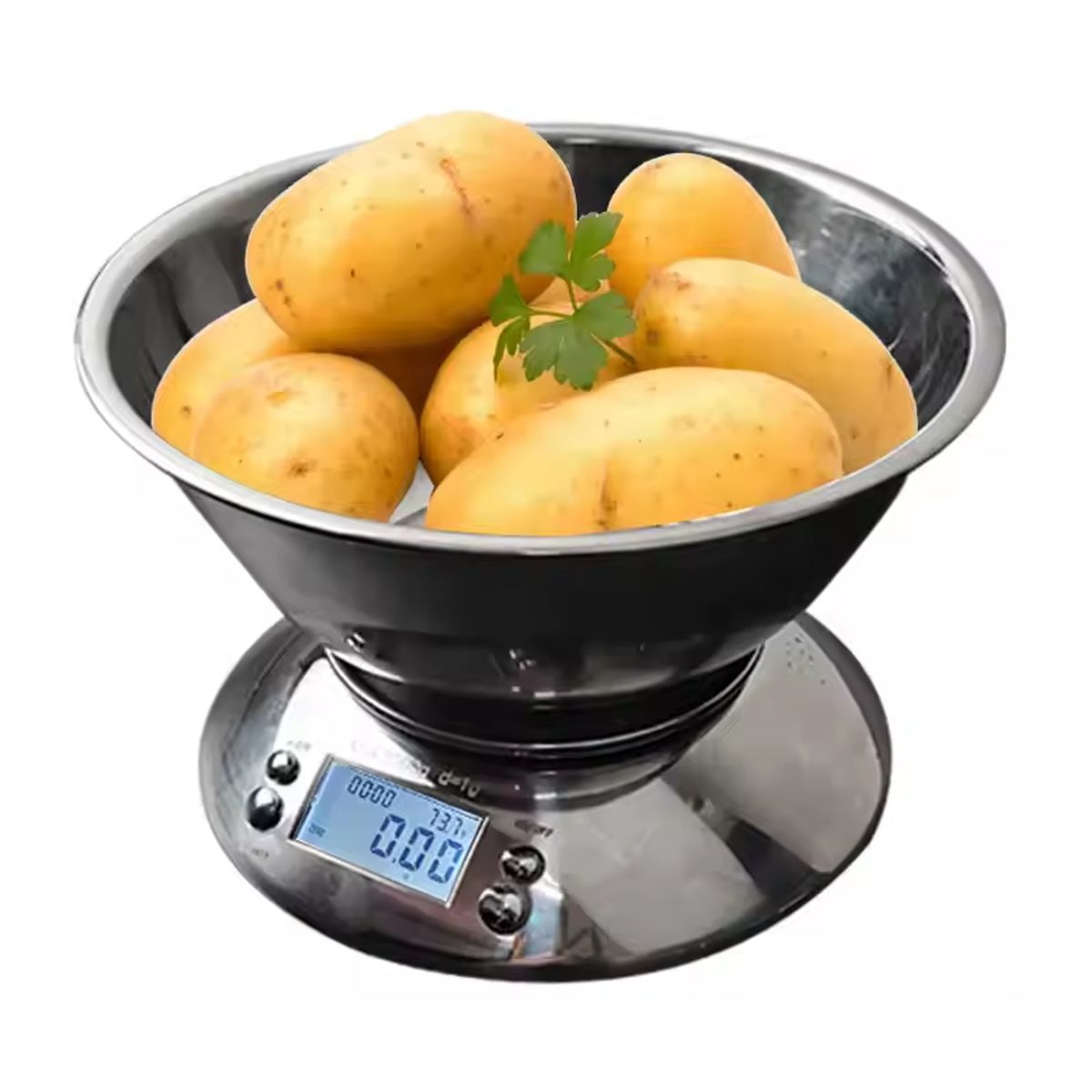 OEM - Balanza Gramera Cocina 5kg Acero Inoxidable Temporizador Termómetro