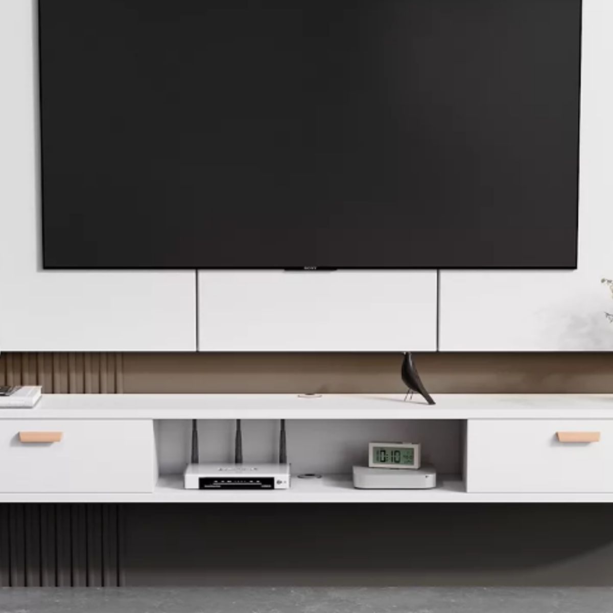 NACION MUEBLES - MUEBLES PARA TV NACION MUEBLES DINA COLOR BLANCO