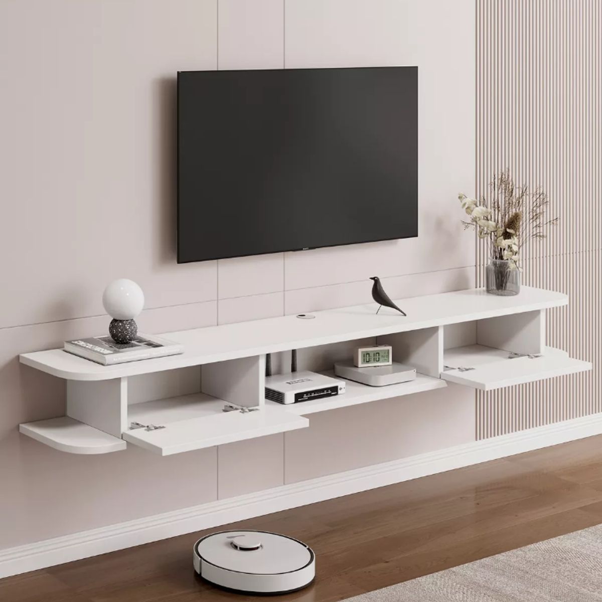 NACION MUEBLES - MUEBLES PARA TV NACION MUEBLES DINA COLOR BLANCO