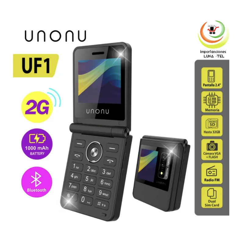 UNONU - CELULAR UNONU UF1 FLIP TAPA 2G