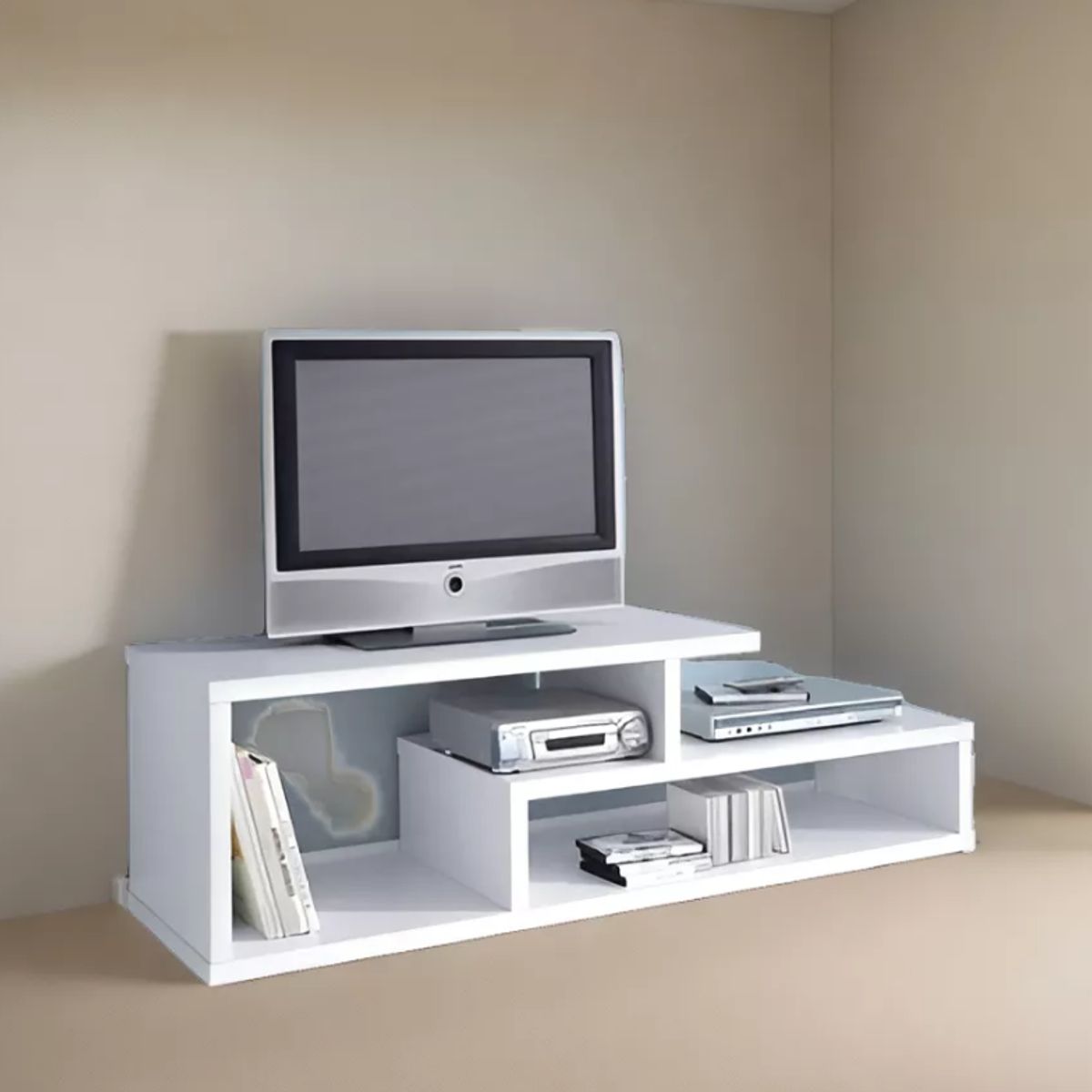 NACION MUEBLES - MUEBLES PARA TV NACION MUEBLES RYT COLOR BLANCO