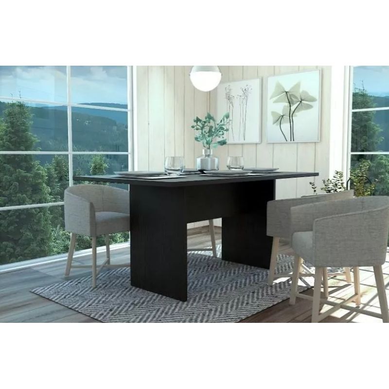 NACION MUEBLES - COMEDOR NACION MUEBLES NOCHE COLOR NEGRO