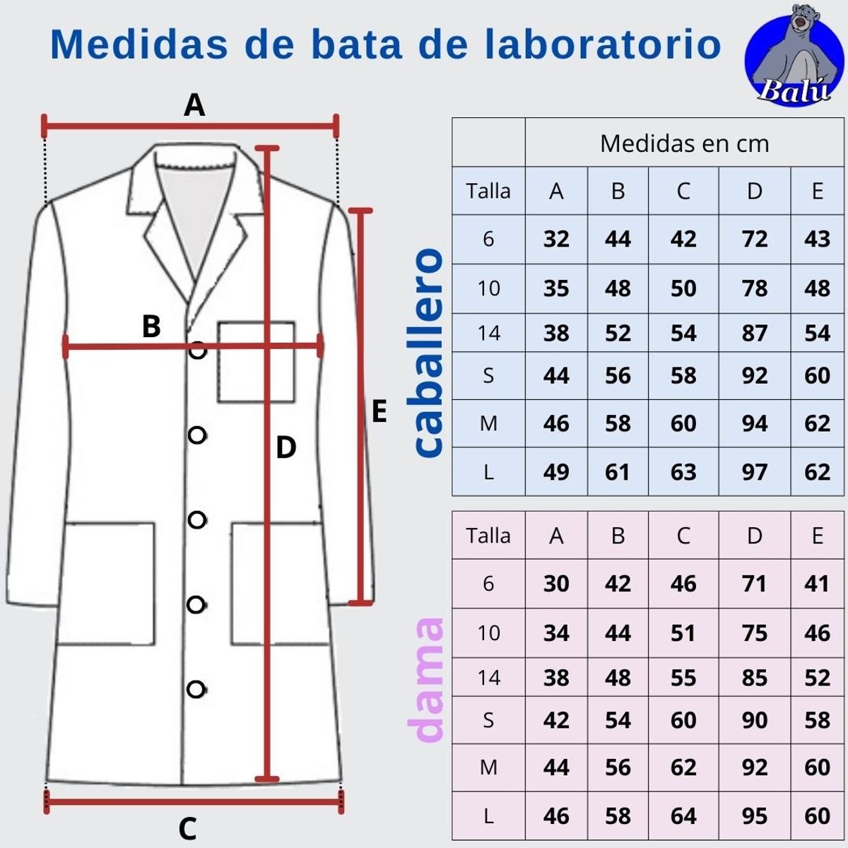 GENERICO - Bata de Laboratorio blanca en drill semi-antifluido