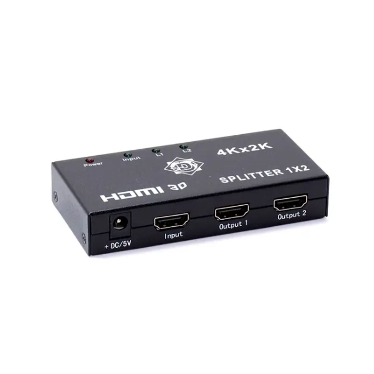 GENERICO - SPLITTER HDMI 1X2 DE 1 ENTRADA A 2 SALIDAS FULL HD DE METAL DELCOM