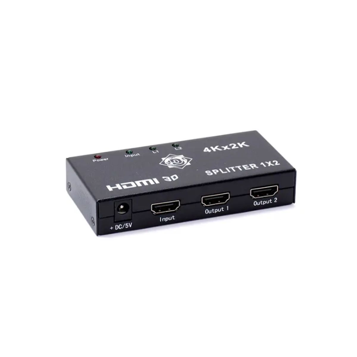 GENERICO - SPLITTER HDMI 1X2 DE 1 ENTRADA A 2 SALIDAS FULL HD DE METAL DELCOM