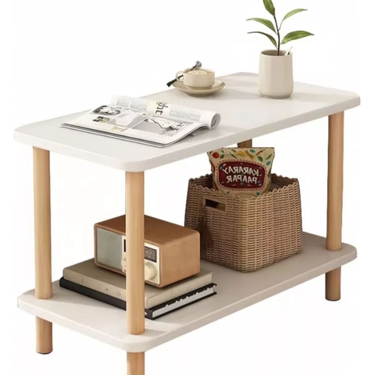 NACION MUEBLES - MESA LATERAL NACION MUEBLES AÑORO COLOR BLANCO