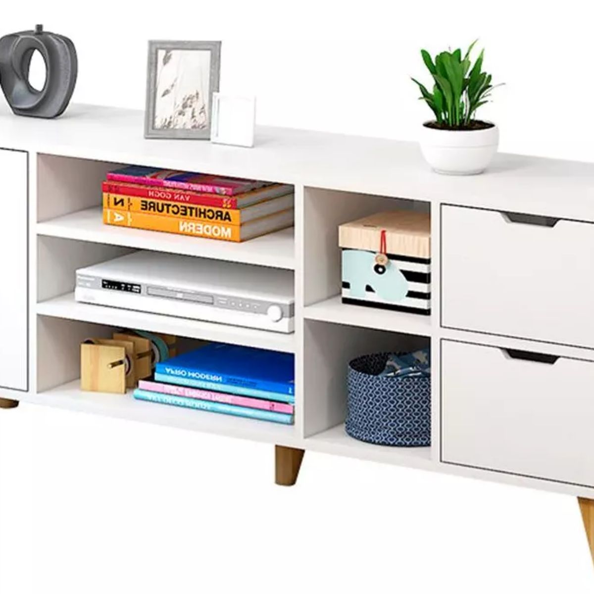 NACION MUEBLES - MUEBLES PARA TV NACION MUEBLES NIEVE COLOR BLANCO