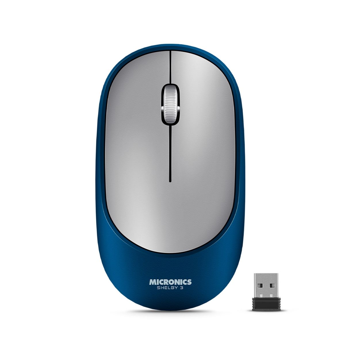 MICRONICS - Mouse Shelby Mic M701-3M  Micronics Gris Azul