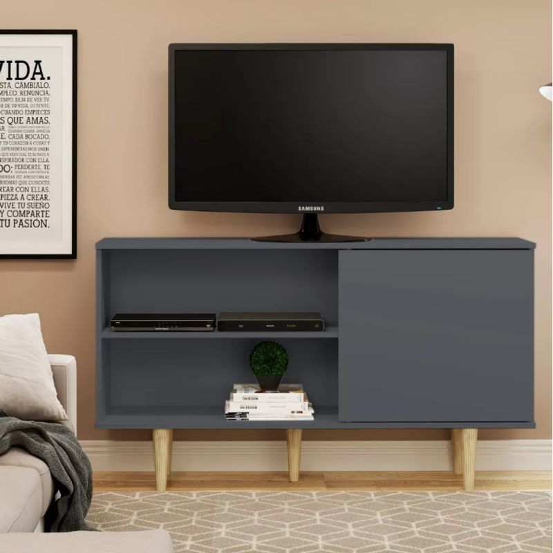 NACION MUEBLES - MUEBLE PARA TV NACION MUEBLES COPOS COLOR GRIS