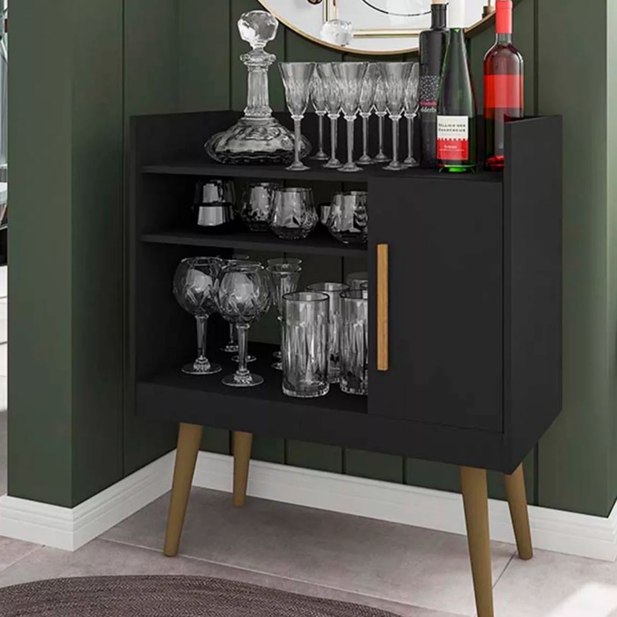 NACION MUEBLES - COMODA NACION MUEBLES IZI COLOR NEGRO