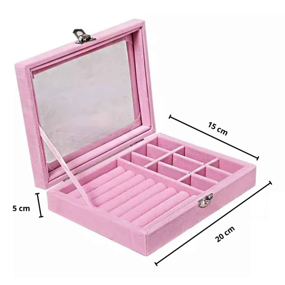 GENERICO - Joyero Organizador Con 9 Compartimentos Y Terciopelo