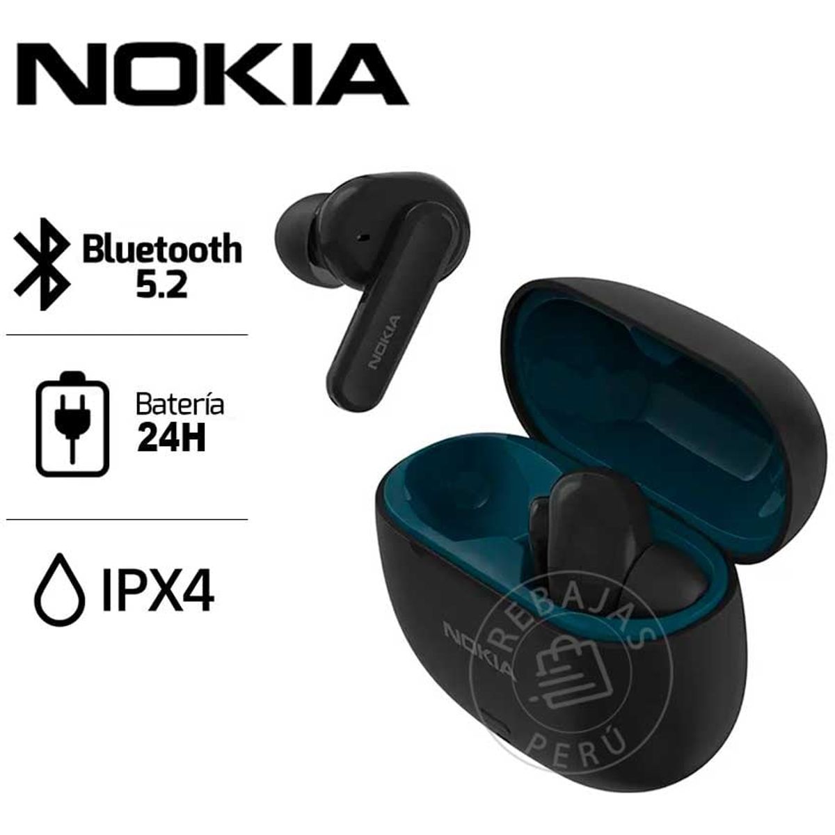 NOKIA - Nokia Go Earbuds 2 Pro TWS Bluetooth 5.2 24h IPX4 Cancelación Ruido