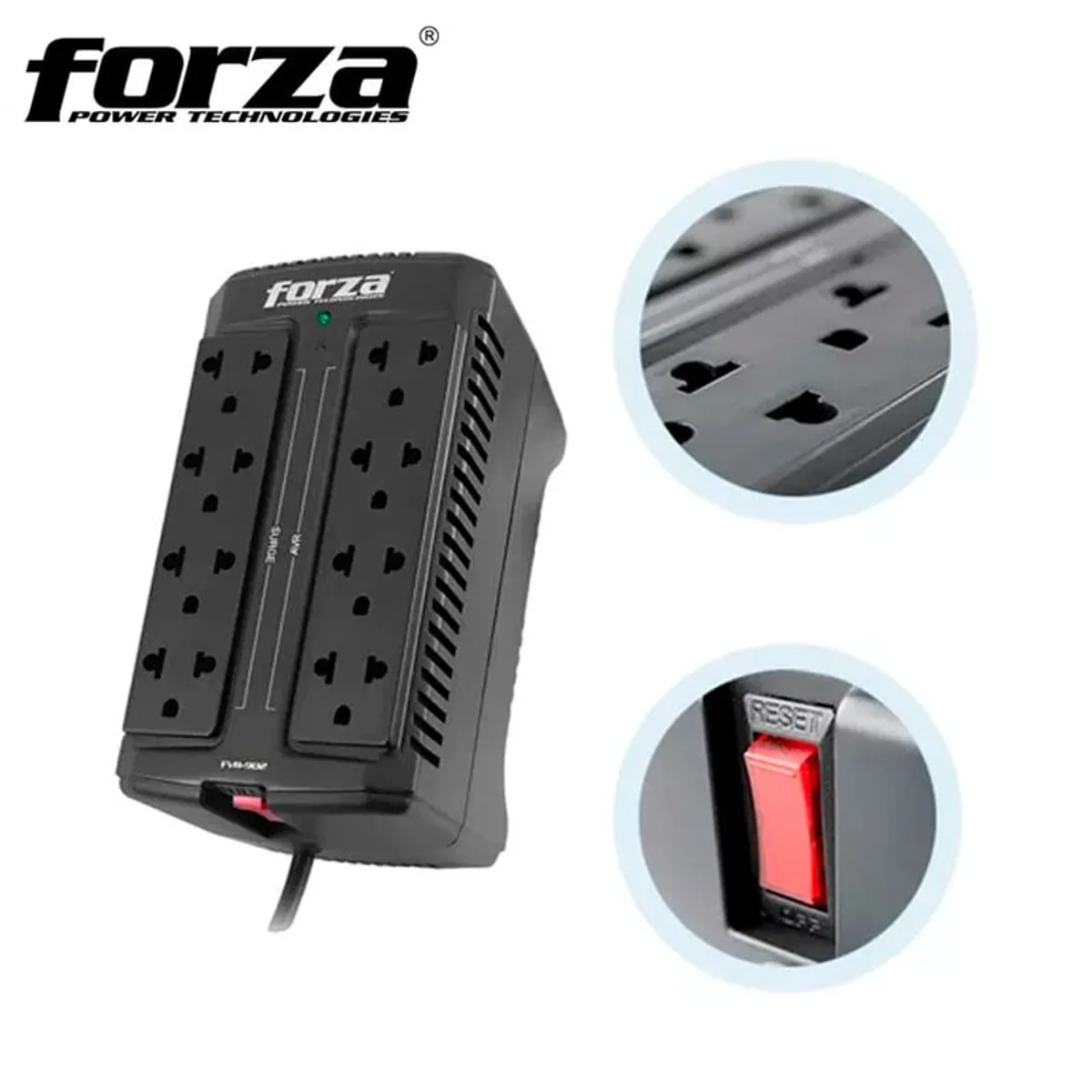 FORZA - ESTABILIZADOR FORZA FVR-902 900VA/450W 220VA 8
